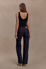 Spencer Slinky Top with Hardware - Black
