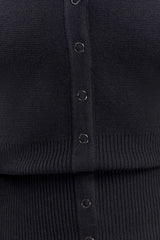 Xaden Wool Mix Knit Mini Dress - Black