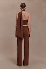 Lydia Slinky Straight Leg Pants - Chocolate