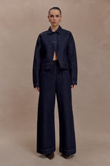 Maral High Waisted Dart Jeans - Washed Indigo Blue