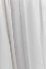 Monika Gathered Waist Cotton Midi Dress - White