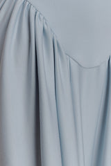 Angelina Scuba Halter Midi Dress - Pale Blue