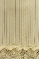 Coleene Pointelle Knit Maxi Skirt - Lemon