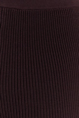 Suzie Ribbed Flared Pants - Chocolate