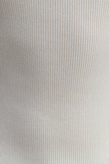 Diya Ribbed Sleeveless Top With Wire Hem - Ivory