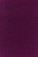 Diya Ribbed Sleeveless Top With Wire Hem - Plum