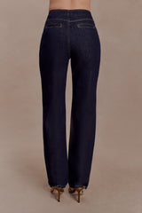 Clarrissa High Rise Jeans - Washed Indigo Blue