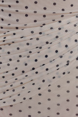 Adrienne One Shoulder Mesh Mini Dress - Polka Dot