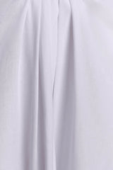 Talia Draped Linen Midi Skirt - White
