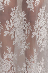 Camille Beaded Satin And Lace Maxi Skirt - Ivory