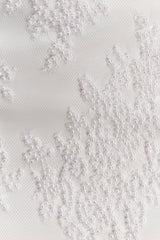 Camille Beaded Satin And Lace Maxi Skirt - Ivory