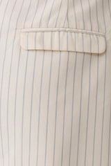 Alina Pintuck Cotton Shorts - Stripe