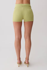Dimitri Mini Knit Shorts With Belt - Light Olive
