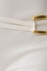 Dimitri Mini Knit Shorts With Belt - Ivory