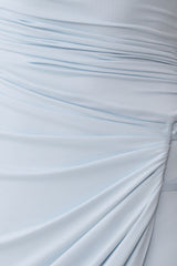 Alyn Off Shoulder Draped Maxi Dress - Pale Blue