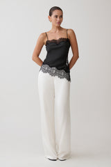 Miriam Satin & Lace Camisole - Black