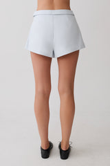 Josephine Cotton Shorts With Waistbands - Ice Blue