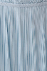 Amaris Gathered Plisse Maxi Skirt - Pale Blue