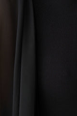 Farid Bandage Maxi Dress With Chiffon - Black