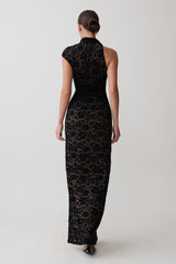Trinh One Shoulder Maxi Dress - Black