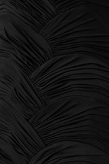 Hoai Gathered Slinky Halter Maxi Dress - Black