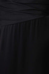 Serena Strapless Taffeta Maxi Dress - Black