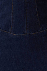 Amila Denim Cupped Maxi Dress - Indigo Blue