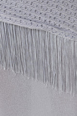 Jaytee Knit Maxi Skirt With Fringe Tie - Sky Blue