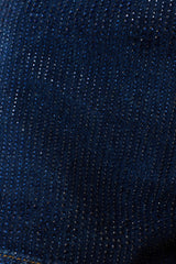 Dan Diamante Denim Shorts - Midnight Blue