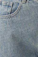 Tyla Diamante Denim Jeans - Blue/Green