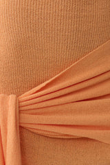 Lucien Cowl Neck Mini Dress - Apricot
