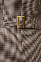 Mila Shaped Blazer - Tan Check