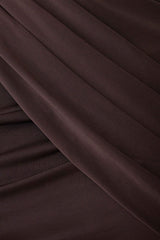 Adrienne One Shoulder Slinky Top - Chocolate