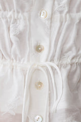 Vivian Embroidered Sleeveless Top - White