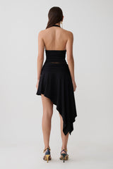 Peregrine Modal Gathered Halter Top - Black