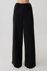 Arlo Wide Leg Suiting Trouser - Black