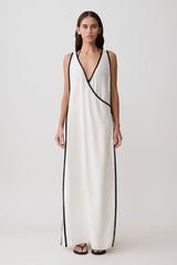 Arcadia Crossover Coverup Maxi Dress - White