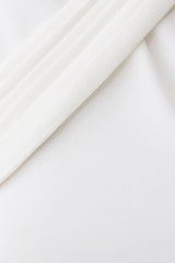 Sable Crossover Crepe Halter Top - White