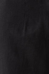 Brielle Straight Leg Linen Pant - Black
