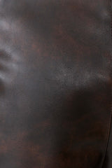 Adaline Faux Leather High Waisted Shorts - Dark Chocolate