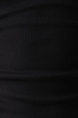 Actress Ribbed Tank - Black