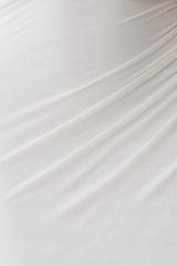 Alva Wool Lyocell Draped Midi Dress - White