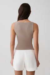 Nicolette Sleeveless Tank Top - Neutral