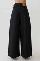 Bobby Oversized Jean With Front Pleat - Black