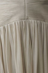 Lucille Halter Pleated Mini Dress - Silver