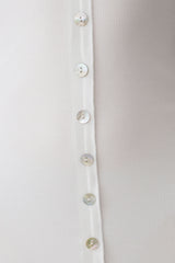 Tanya Buttoned Long Sleeve Maxi Dress - White