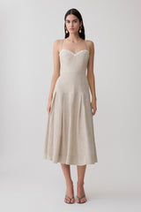 Taylor Midi Dress - Natural