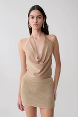 Stan Lurex Mini Skirt - Gold