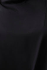 Sydney Asymmetrical Satin Halter Top - Black