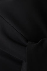 Runa Off Shoulder Mini Dress With Waist Tie - Black